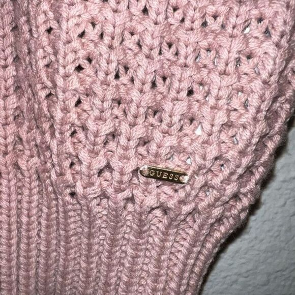 Guess Dalida chunky knit sweater long zipper statement‎ sleeves - Picture 7 of 14